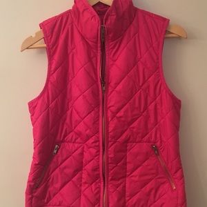 Pink quilted vest